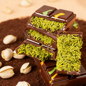 Chocolats en gros directement de l'usine, chocolat halal de Dubaï, 60g, chocolat artisanal pur à <span class=keywords><strong>la</strong></span> confiture de pistache, barre de chocolat en boîte, en-cas asiatiques sucrés - Product Image 4
