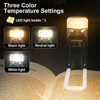 EGH - Lámpara de Lectura LED Recargable Tipo C con Clip, 5 Niveles de Ajuste, la Más Barata y Más Vendida, para Niños y Adultos