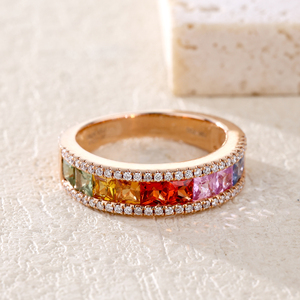 Anillo de compromiso de oro de 18 quilates de alta calidad con zafiro de diamante Entrega rápida Regalo brillante perfecto para Aniversario de fiesta de mujer - Product Image 3