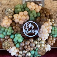 Ballons arc Kit guirlande Jungle thème fête Safari animaux Zoo forêt vert sauge Tan bébé douche décorations