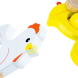 لعبة خشبية لتدريب الأطفال على المشي بحبل سحب للصيصان والبط، مناسبة للرضع، لعبة تعليمية للأطفال. - Product Image 3