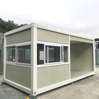 Maison conteneur pliable en acier à bas prix, mini-maison préfabriquée pour hôtels et entrepôts, design moderne