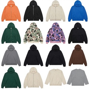 Sweat-shirt à capuche personnalisé pour homme, 100% coton, surdimensionné, en tissu éponge, streetwear, décontracté, automne-hiver - Product Image 2