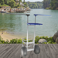 Chariot de pêche pliable en aluminium robuste Buggy de plage avec pneus à ballon