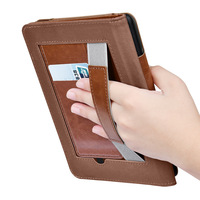 AilesTecca Sarung Kulit PU Vintage Berembos untuk Kindle Paperwhite Generasi ke-11/12, Penutup Folio dengan Slot Kartu