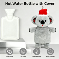 En gros, Housse de bouteille d'eau chaude en peluche Koala mini 1000ml OEM, Sac d'eau chauffante, Cadeau de Noël