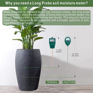 Long Probe Deep Use Soil Moisture Meter, Water Monitor Indicator <strong>Sensor</strong>, Hygrometer for Outdoor Indoor Large Pot <strong>Plants</strong> - Product Image 6