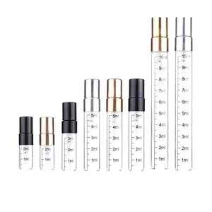 Mini 2ml 3ml 5ml 10ml Clear graduate Scale Line flacone Spray per nebulizzazione Fine flacone portatile in vetro per profumo da viaggio