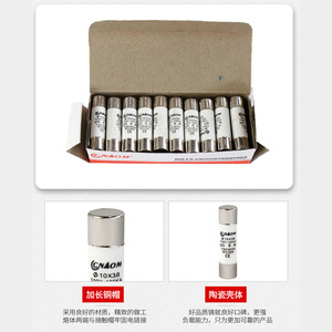 Cnaom R015 10x38 500V 1A 32A Fusible Cerámico de Bajo Voltaje de Acción Rápida con Terminales Axiales, 20 Piezas por Caja - Product Image 1