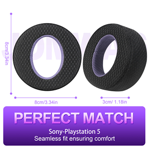 Almohadillas de Repuesto para Auriculares <span class=keywords><strong>SONY</strong></span> <span class=keywords><strong>PS5</strong></span> <span class=keywords><strong>PULSE</strong></span> <span class=keywords><strong>3D</strong></span>, Almohadillas de Espuma Viscoelástica para Auriculares PlayStation5 - Product Image 4