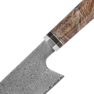 Couteau de chef multifonctionnel Kiritsuke Nakiri en acier Damas de 8 pouces pour bouchers et chefs - Product Image 4