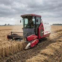 Moissonneuse-batteuse YANMAR d'occasion 120 CV, haute efficacité, transmission par engrenages, moteur haute productivité, haute sécurité, pour maïs et riz