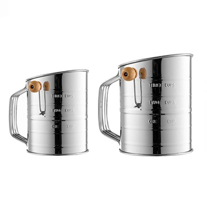 Wholesale Hand Crank Stainless Steel Baking Sifter 3 Cup <b>Flour</b> for Powdered Sugar with Strainer - Product Image 6