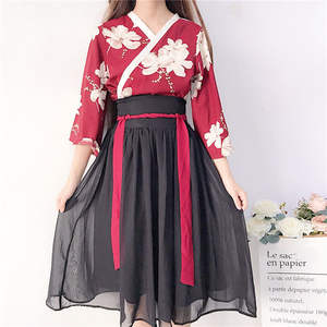 Kimonos Florales Estilo Japonés Kawaii para Niñas, Yukata, Top de Verano, Faldas, Conjuntos, Vestido de Fiesta Vintage para Mujer, Túnica <span class=keywords><strong>Haori</strong></span>, <span class=keywords><strong>Ropa</strong></span> Asiática - Product Image 6