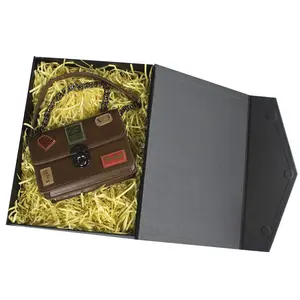 Cardboard Xiamen Manufacturer Price Custom Logo Rigid Cardboard Foldable Closure Paper Black Magnetic Packaging Gift Box Packaging Items
