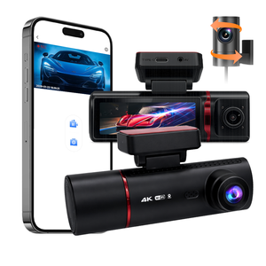 Caméra embarquée avant et arrière 3 objectifs 4K Full HD pour voitures, enregistreur <span class=keywords><strong>vidéo</strong></span> avec WiFi Hotspot, vision nocturne, enregistrement en cas de collision, étanche - Product Image 2