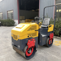 Rouleau compresseur routier diesel tandem 1 tonne, deux roues en acier, compacteur d'asphalte YSW201H
