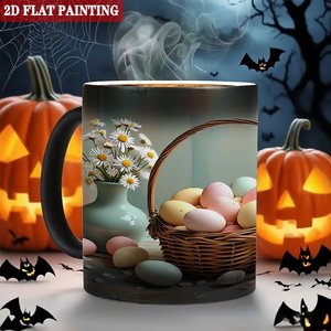 Frosted Black 11oz <b>Ceramic</b> Mug Heat Activated Sublimation Blank <b>Cup</b> For Custom Design - Product Image 6