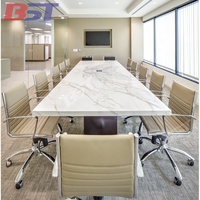 Bureau moderne grande salle de réunion café table et chaises blanc carré 10/20 table de conférence