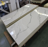 Panneau mural en marbre 5D UV super luxueux 2 mm 1220*2440 Facile à installer pour la décoration intérieure