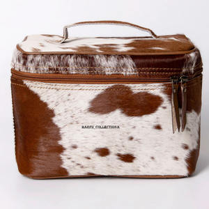 Bolso de mano de piel con pelo sintético para mujer, con asa superior y cierre de cremallera, diseño de piel de vaca, para fiesta de noche - Product Image 3