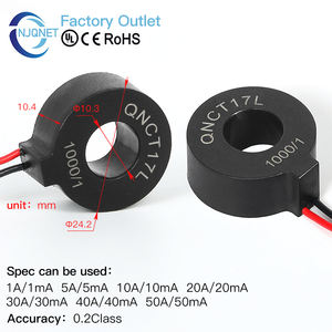 Transformador de Corriente Micro QNCT01L 5A 5mA 10A 10mA 10A 5mA CA Mini Transformador de Corriente Sensor Tipo Anillo Transductor de Corriente CT - Product Image 6