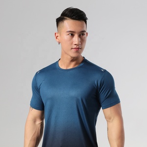 Ropa de equipo personalizada para hombre, camiseta de secado rápido para correr, deportes, gimnasio, Yoga, camiseta de maratón de cuello redondo - Product Image 6