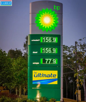 Format 8.888 8.889/10 Contrôle sans fil Station service à distance RF Panneau d'affichage de prix électronique à LED