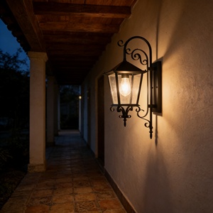 Lampe murale extérieure de jardin rétro noire de grande taille E27, étanche, lampe murale LED rétro pour villa, cour, couloir - Product Image 4