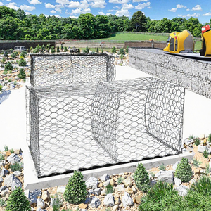 Gabion <b>Basket</b> 2x1x1m Galvanized Iron <b>Wire</b> 2.0mm/2.2mm/2.5mm/2.7mm Retaining <b>Wall</b> Hexagonal <b>Wire</b> Mesh /with Cutting Service - Product Image 3
