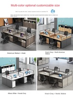Muebles de oficina comerciales modernos, escritorio de doble Ordenador de madera para estación de trabajo de empleados modular con compartimento para villas
