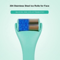 Rouleau de glace en acier inoxydable personnalisé avec logo pour le visage, outil de beauté anti-gonflement, pour raffermissement de la peau et thérapie par le froid, vente en gros