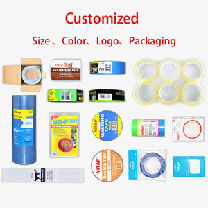 Cinta de Enmascarar de Papel Crepé de Alta Resistencia, Azul y Amarilla, de 48 mm (1.<span class=keywords><strong>3</strong></span> Pulgadas), Anti-Transferencia de Pintura, para Línea de Producción y Uso General - Product Image 4