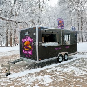 2025 Fully Equipped Square Churros Equipment Vintage Trailer Mobile Food Cart <b>For</b> <b>Sale</b> - Product Image 3