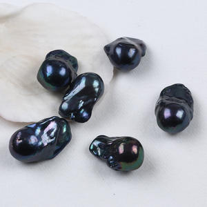 Perles d'eau douce naturelles blanches/dorées baroques de 15 à 20 mm, particules lâches, noires, pour la fabrication de bijoux DIY - Product Image 3