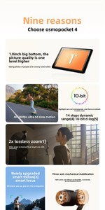 Global Version 1 Inch Pocket 4 <b>Gimbal</b> <b>Camera</b> Portable Handheld Video <b>Camera</b> Vlog Shooting Device Gift - Product Image 4