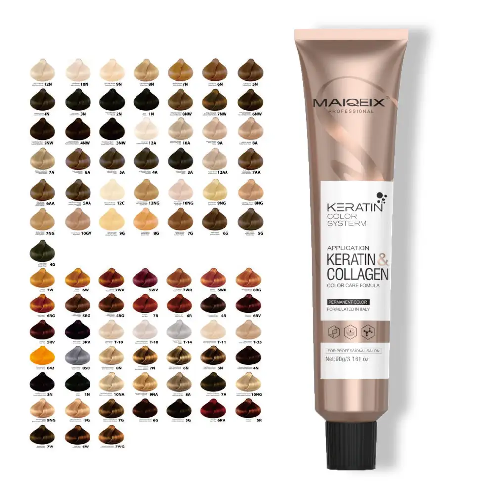 Fabricant fournisseur cheveux couleur crème permanente sans ammoniaque italien cheveux coloration crème