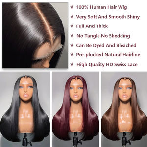 Großhandel Rohes vietnam esisches Haar Echthaar Perücke Knochen Gerade Super Double Drawn 13x4 4x4 5x5 2x6 HD Glueless Lace Perücken - Product Image 1