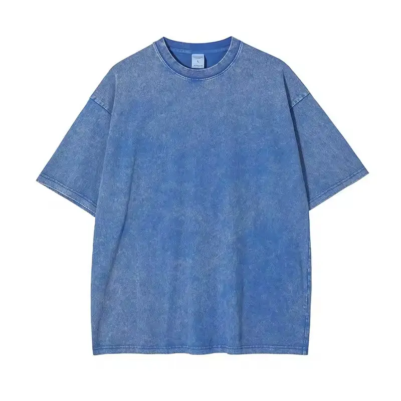 Высококачественная Тяжелая Обычная очень большая футболка с принтом вышивка на заказ пустая Мужская футболка из 100% хлопка
