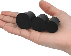 Cheap Lab Stoppers Drilled Rubber Stopper Tapered Black Solid Rubber Bungs
