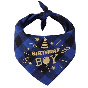 <span class=keywords><strong>Bandana</strong></span> per Cani e Gatti in Cotone Personalizzata, Stampa alla Moda 'Happy Birthday' per Maschi e Femmine, Regolabile, Triangolare, per Primavera, Estate e Inverno - Product Image 5