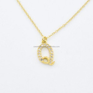 Collar <span class=keywords><strong>de</strong></span> Acero Inoxidable 316L Chapado en <span class=keywords><strong>Oro</strong></span> con Letra <span class=keywords><strong>para</strong></span> <span class=keywords><strong>Mujer</strong></span>, con Colgante <span class=keywords><strong>de</strong></span> Letra Inglesa Europea (26 Letras Disponibles), Cadena <span class=keywords><strong>para</strong></span> Clavícula - Product Image 2