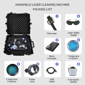 Nettoyage au laser à fibre Clean Rust Pusle, portable, 100W, 200W, 300W, pour le nettoyage de la peinture et de la rouille sur le métal, l'acier inoxydable, le bois - Product Image 6