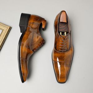 Chaussures habillées pour hommes 2025 – Toutes saisons, bout pointu à trois boutons, en cuir véritable, respirantes, antidérapantes, légères, semelle en caoutchouc - Product Image 2
