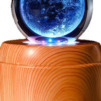 Veilleuse LED rotative 3D avec motif sculpté à l'intérieur, ornement lumineux à lueur chaude, cadeau décoratif