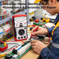Multimeter Digital Cerdas Presisi Tinggi Anti Bakar, Penguji Arus dan Tegangan untuk Perawatan Teknisi Listrik