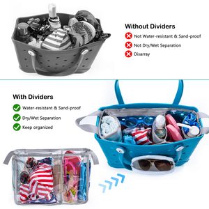 Clear <b>Beach</b> Bag Organizer Insert <b>Accessories</b> Compatible with Bogg Bag <b>Beach</b> Tote Bag Divider Insert - Product Image 4