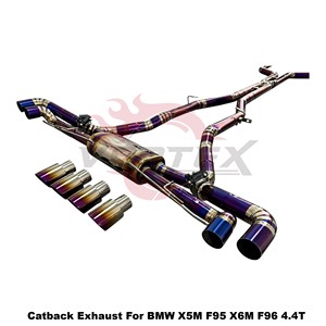 ท่อไอเสียแบบ Catback วาล์วควบคุมเสียง Vortex Purple TA1 ไทเทเนียมประสิทธิภาพสูง เชื่อมด้วยวิธี TIG สำหรับ X5M F95 X6M F96 S63 4.4T V8 ปี 2020-2025 แบบติดตั้งโดยตรง - Product Image 2