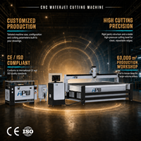Machine de découpe à jet d'eau APW CNC haute pression de précision 5 axes avec pompe, certifiée CE ISO, pour découpe à froid de tôles et plaques d'acier