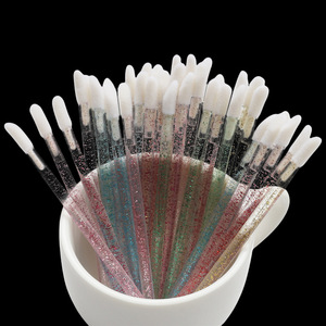 AOQI toptan 50 adet/torba tek kullanımlık dudak parlatıcısı cators katörler Glitter tek kullanımlık sopa fırça açı dudak değnekleri - Product Image 4